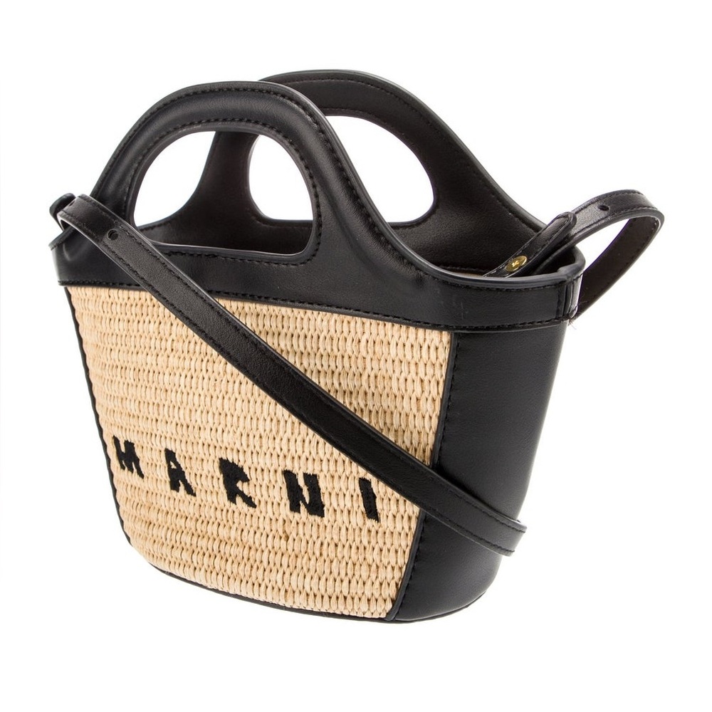 MARNI Tropicalia Micro Bag In Black Leather Bag-Authentic OS No Bag Strap - Picture 3 of 14